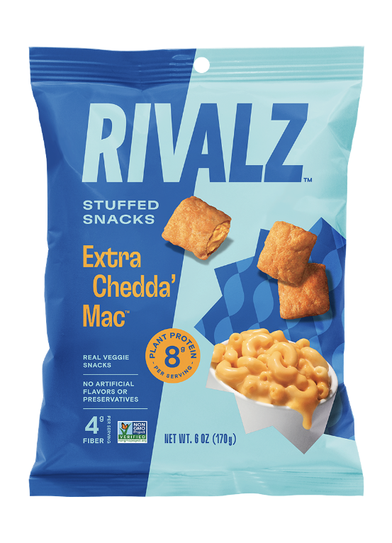 A Bag of Extra Chedda Mac Rivalz Snacks